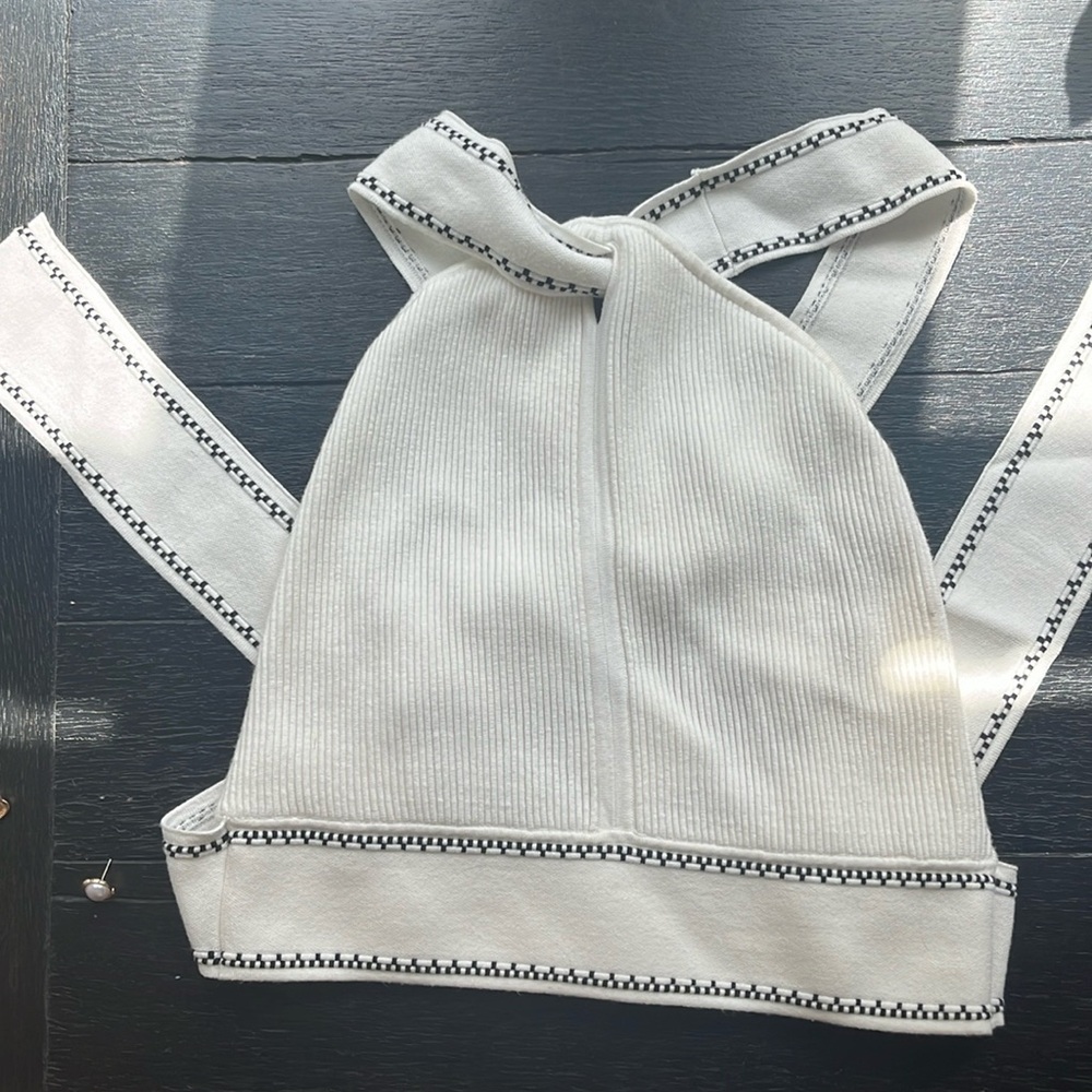 Club Monaco Tie Back Crop Top